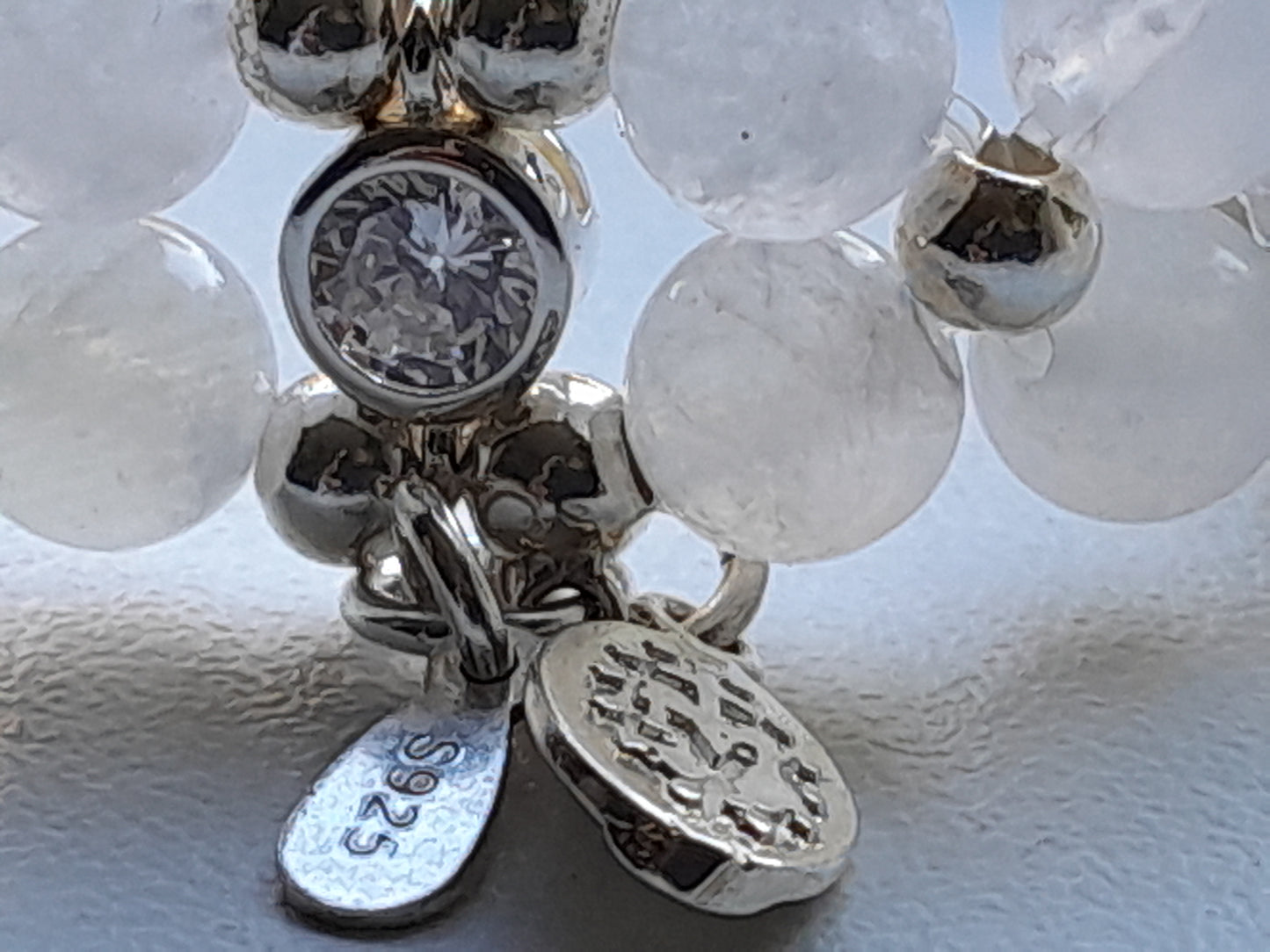 Moonstone bracelet 925 silver (17-18cm) (76)