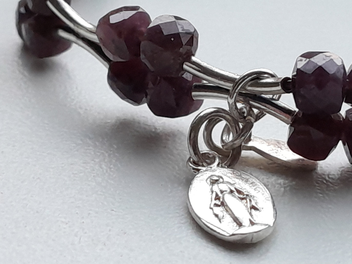 Ruby Bracelet 4mm facet cut in 925 sterling silver (42)