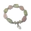 Rose Quartz and Prehniet Bracelet (16-17cm) (79)