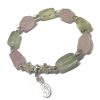 Rose Quartz and Prehniet Bracelet (16-17cm) (79)