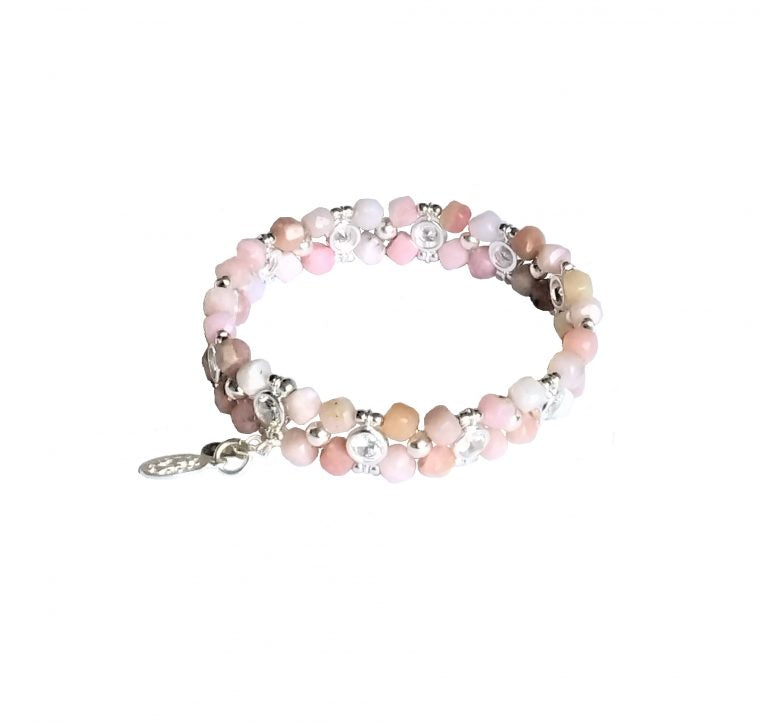 Andes Opal bracelet with zirkon and 925 silver (16-17cm) (57)