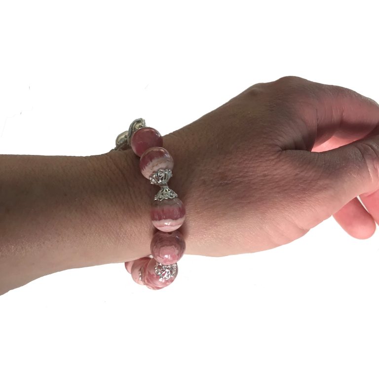 Rhodochrosite AA Bracelet 925 sterling silver (65)