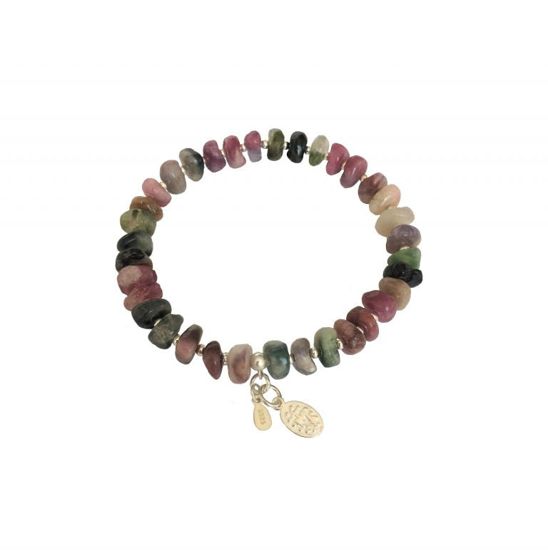 Tourmaline Split Bracelet 925 Silver 18-19cm (84)