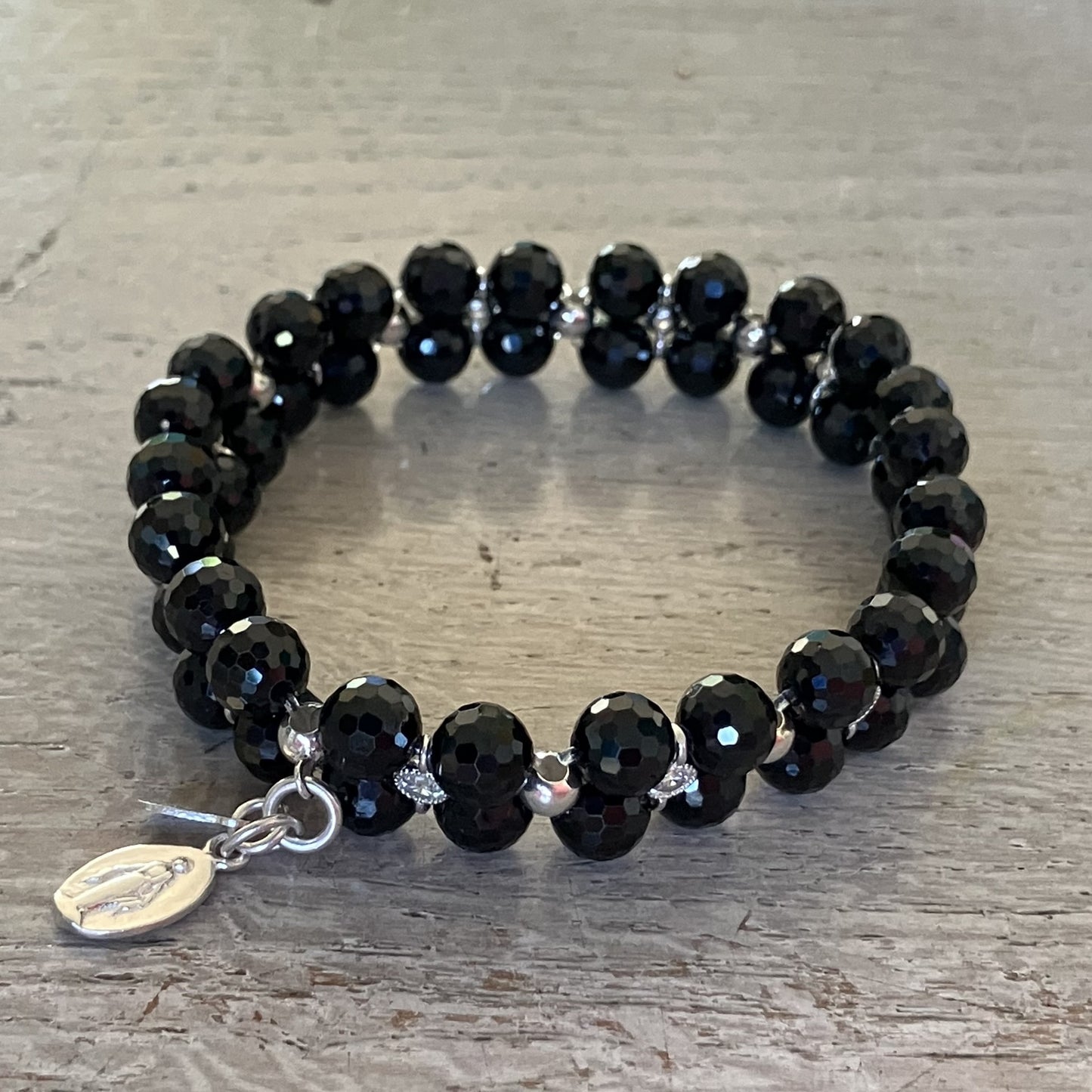 Tourmaline Women's Bracelet with 925 sterling silver. (16-17cm) (95)