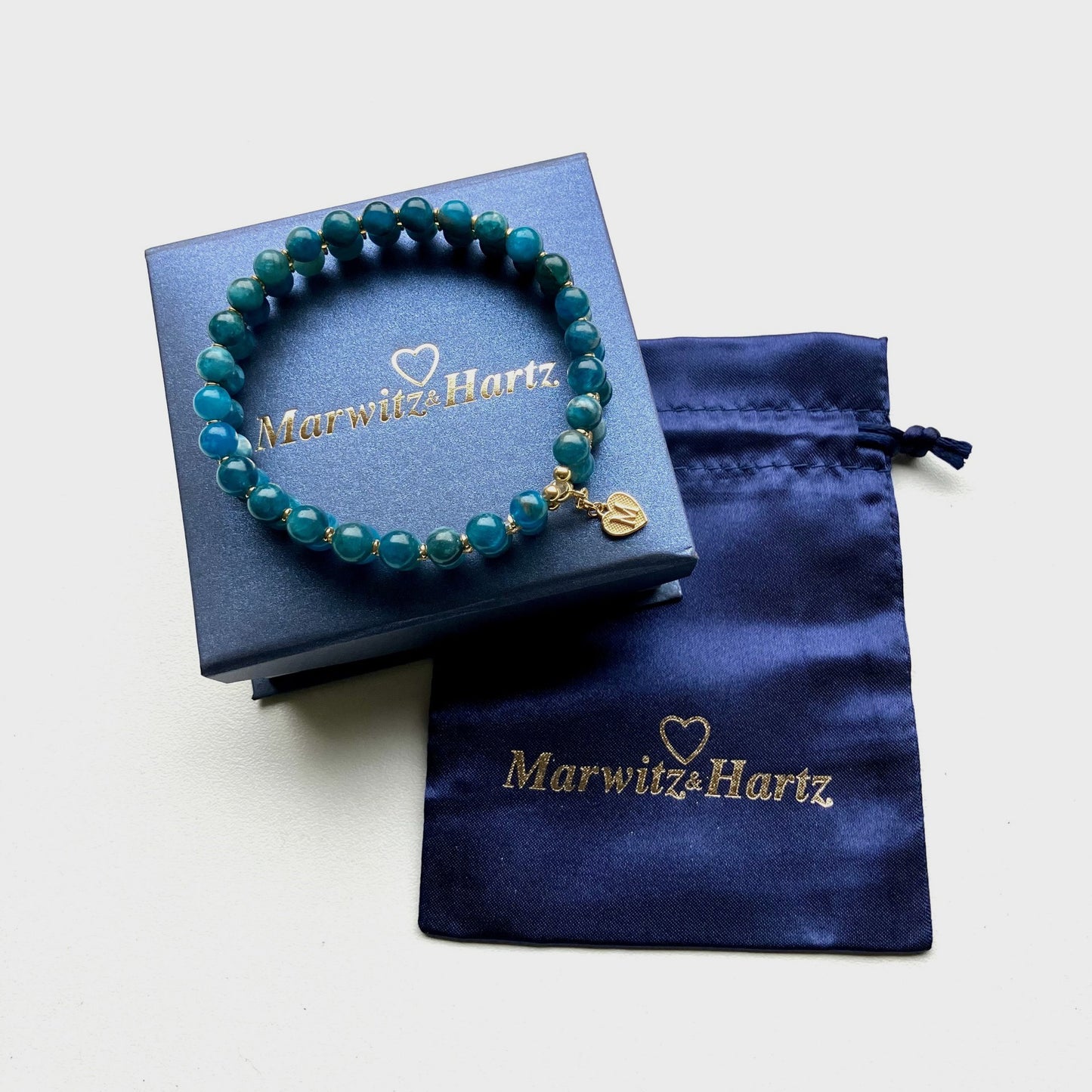 Apatite Bracelet in 925 gold plated (16-17cm) (51)
