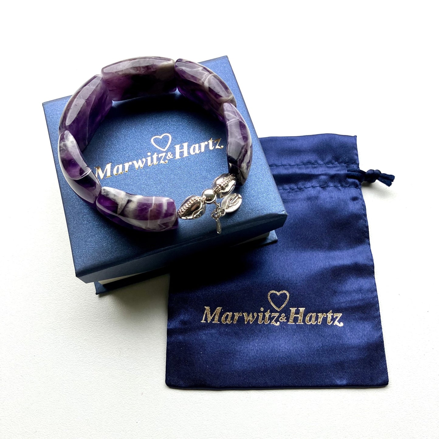 Amethyst Chevron Bangle large stones (16,5-17,5cm) (46-2)