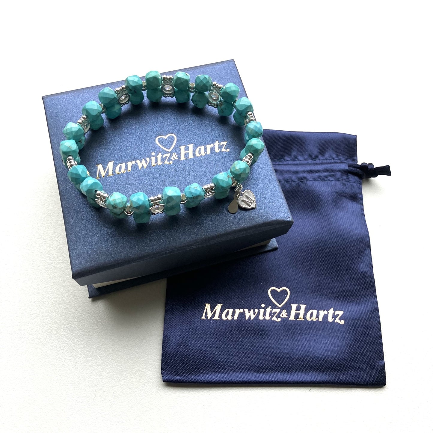 Turquoise bracelet and 925 sterling silver (17-18cm) (103)