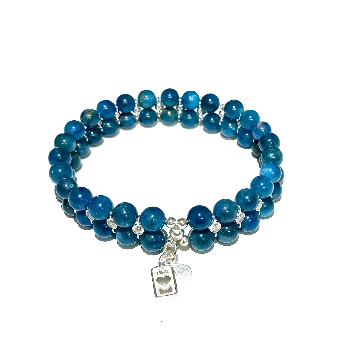 Apatite Bracelet 925 sterling silver (17,5-18,5cm) (25)