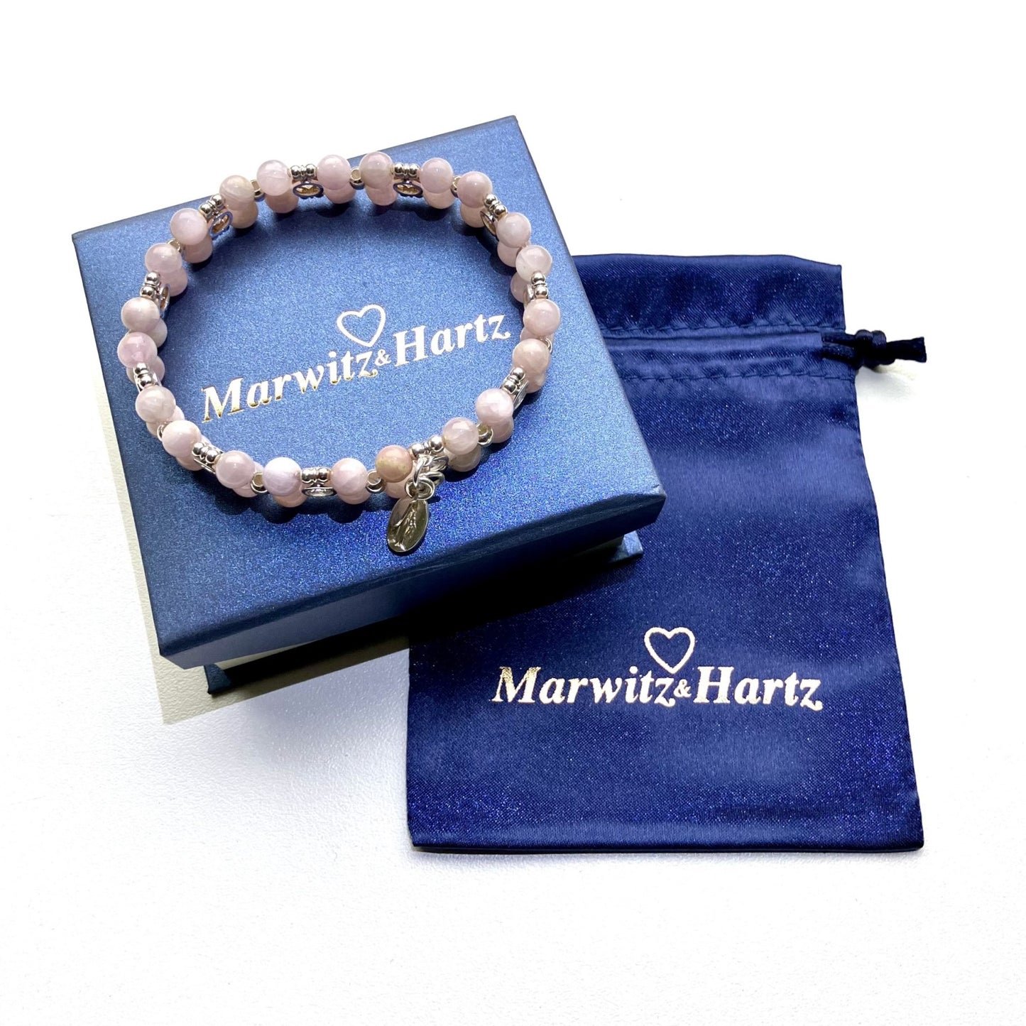 Kunzite bracelet 925 silver (17,5-18,5cm) (44)