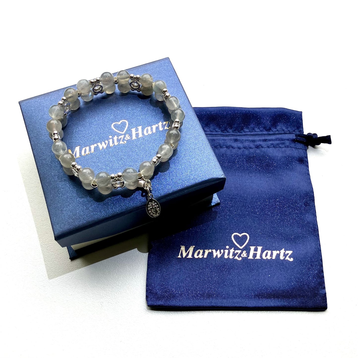Labradorite Gemstone Bracelet - Sterling silver 925 (16-17cm) (30)