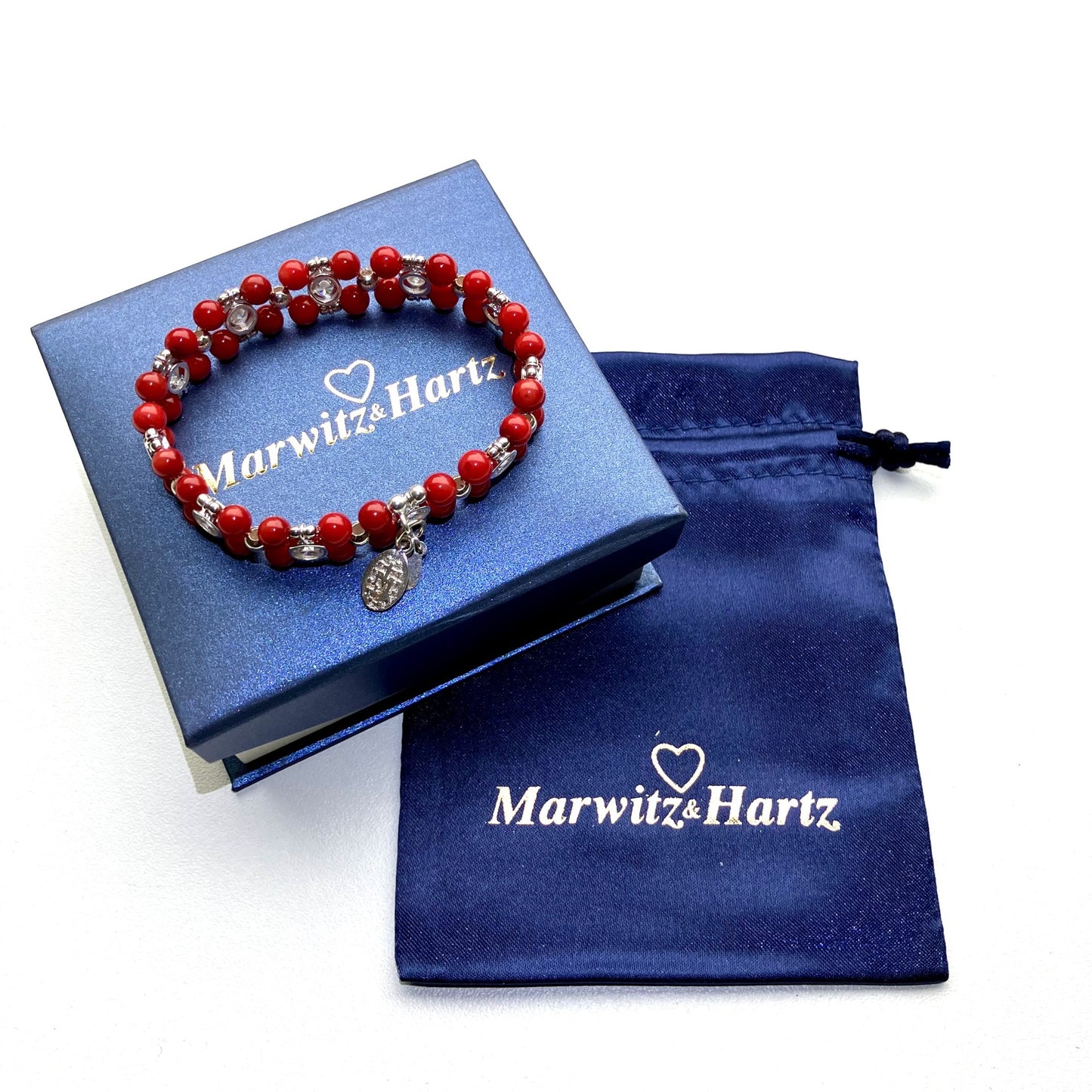 Coral Bracelet 4mm with 925 Sterling Silver (15-16cm) (23)