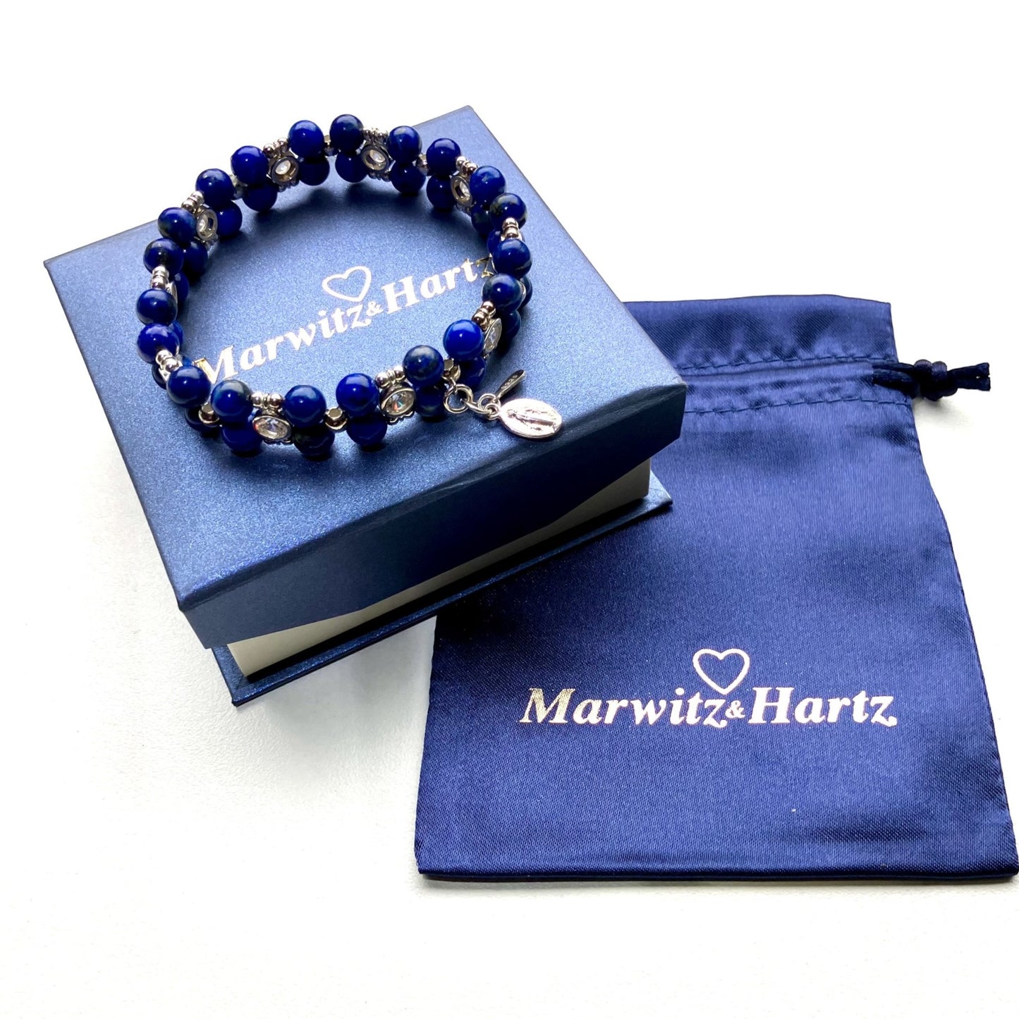 Lapis Lazuli bracelet 6mm and 925 sterling silver (16-17cm) (69)