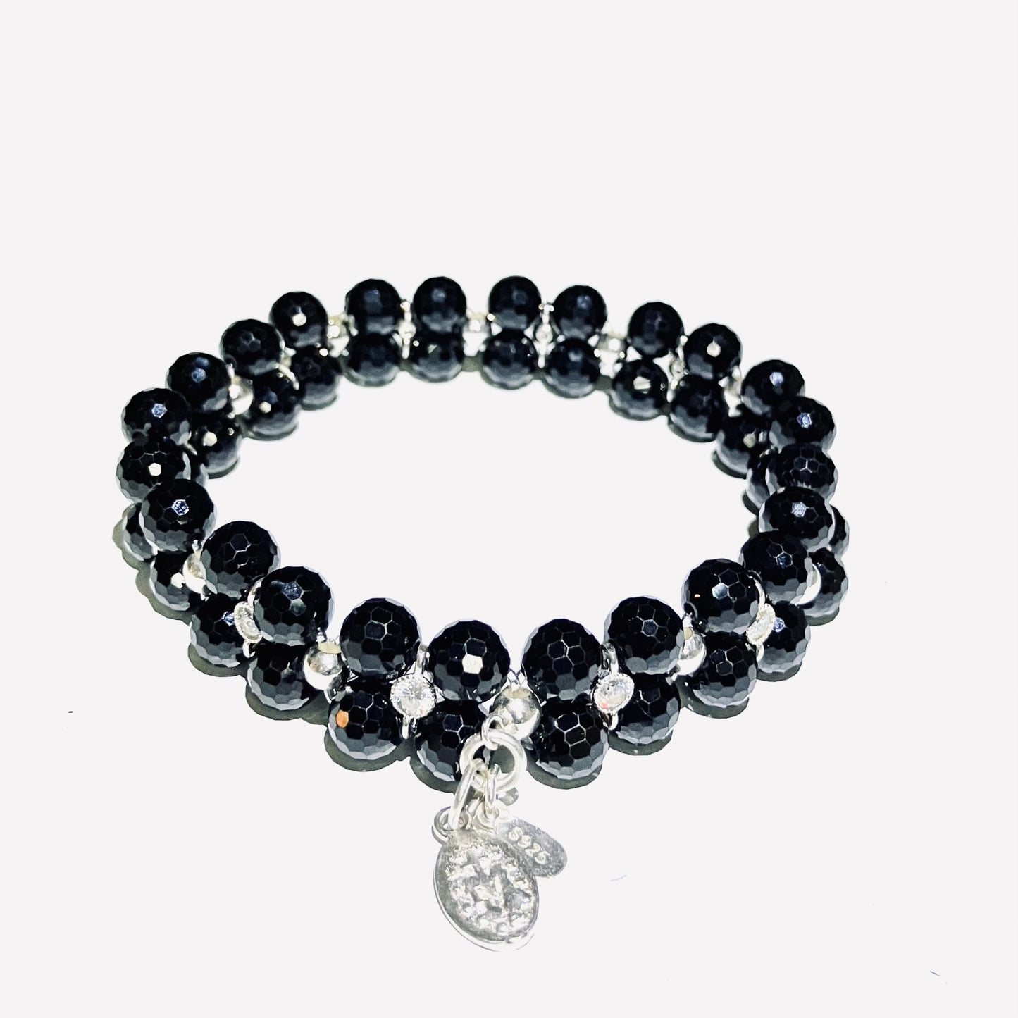 Tourmaline Women's Bracelet with 925 sterling silver. (16-17cm) (95)