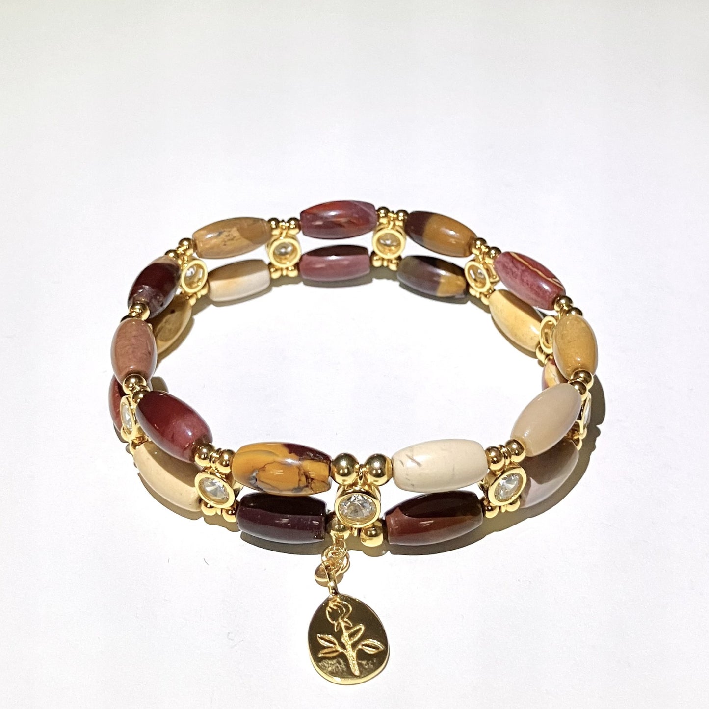 Mookaite Bracelet gold (17-18cm) (39)
