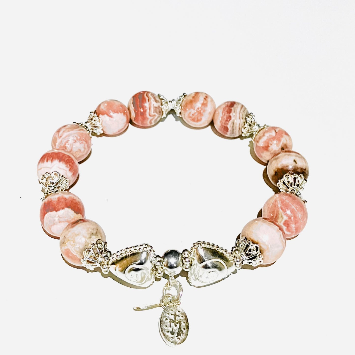 Rhodochrosite AA Bracelet 925 sterling silver (65)