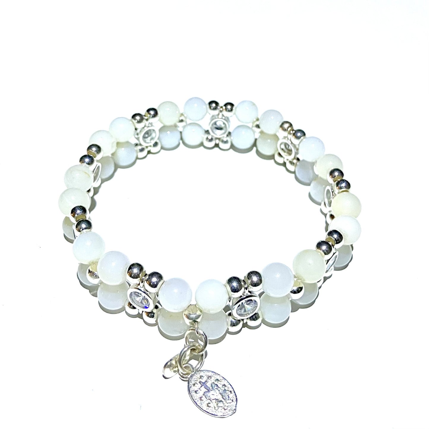 Chrysopal Bracelet in 925 sterling silver (16,5 - 17,5cm) (14)