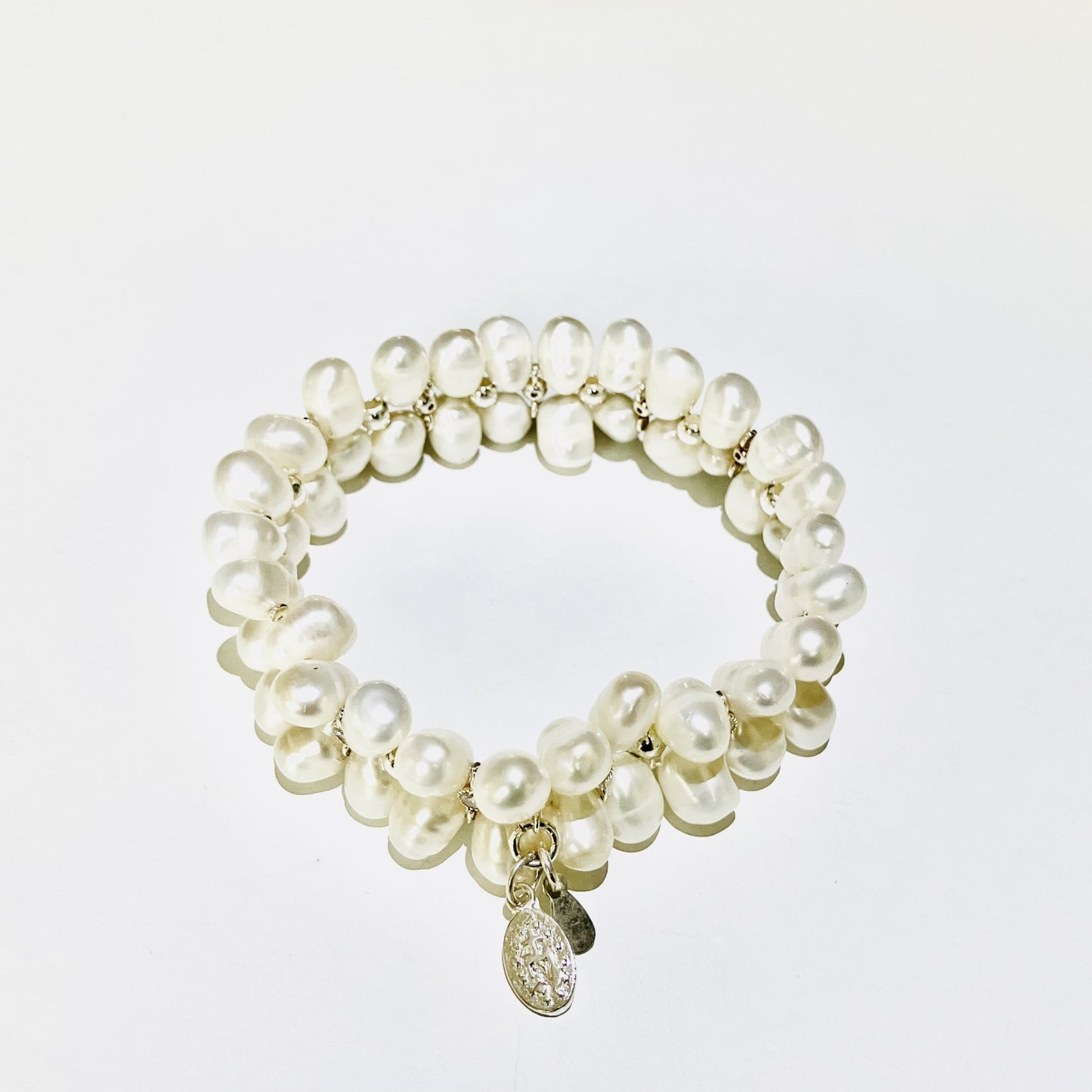 Pearl Bracelet - with 925 silver (17-18cm) (38)