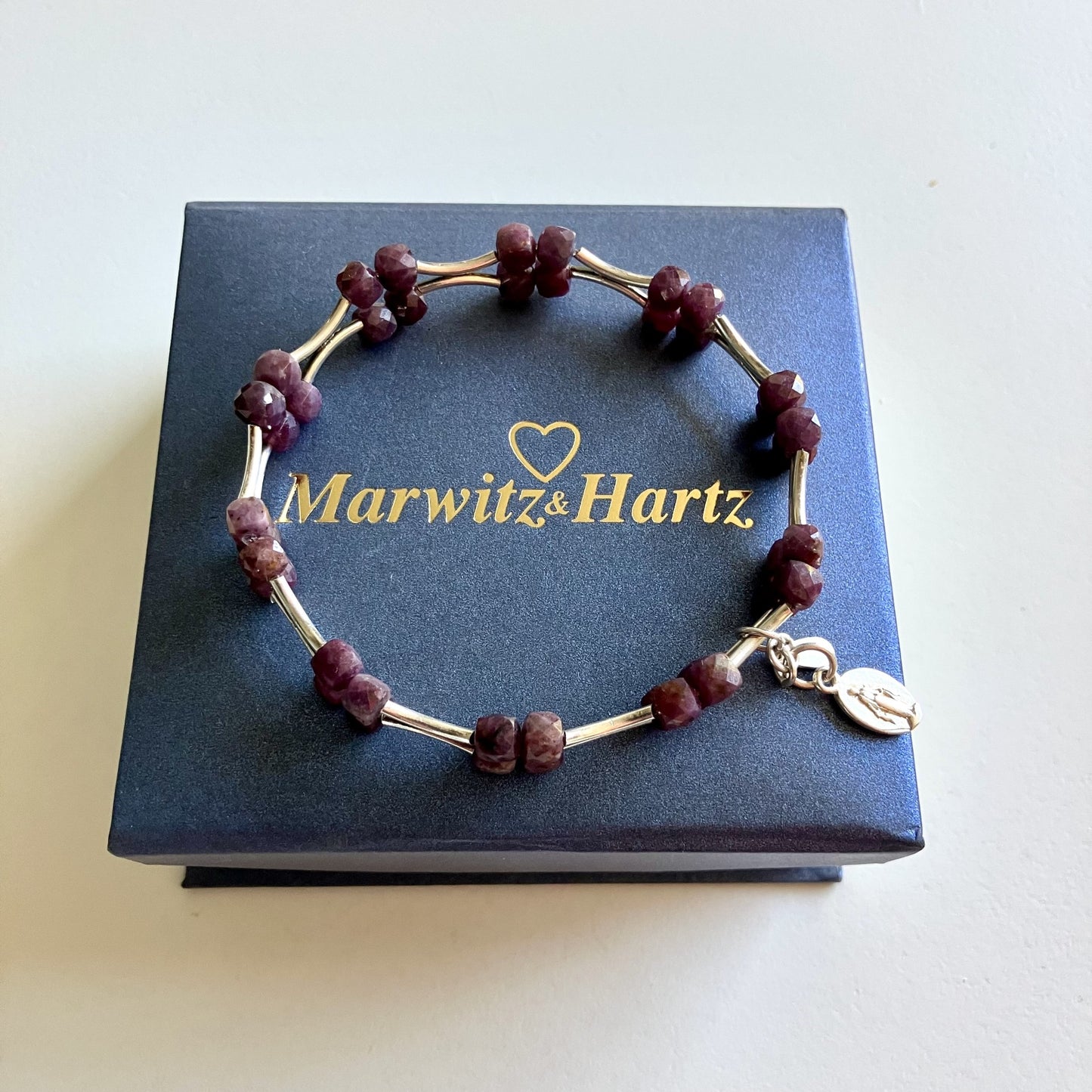 Ruby Bracelet 4mm facet cut in 925 sterling silver (42)