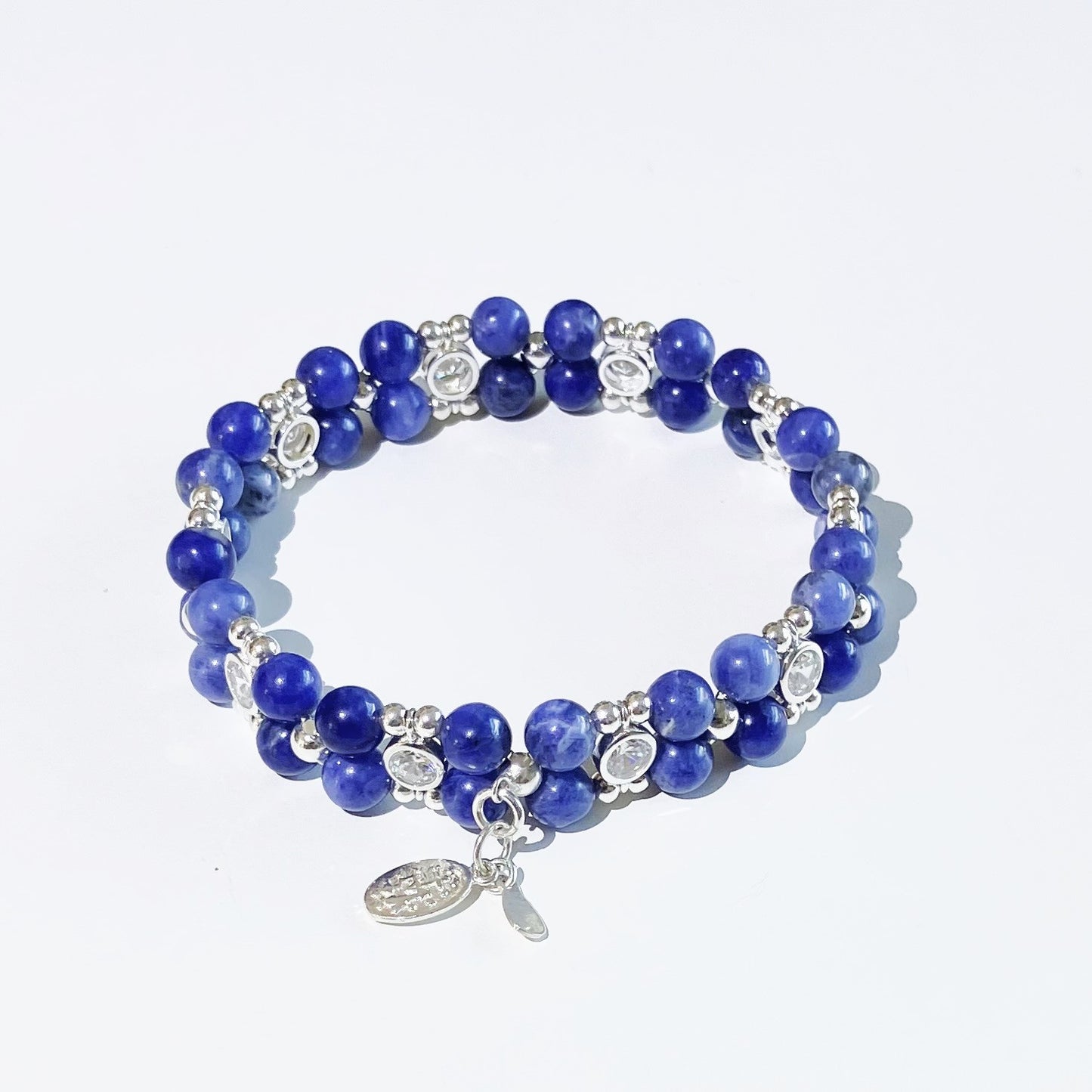 Sodalite Bracelet 925 sterling (17-18cm) (73)