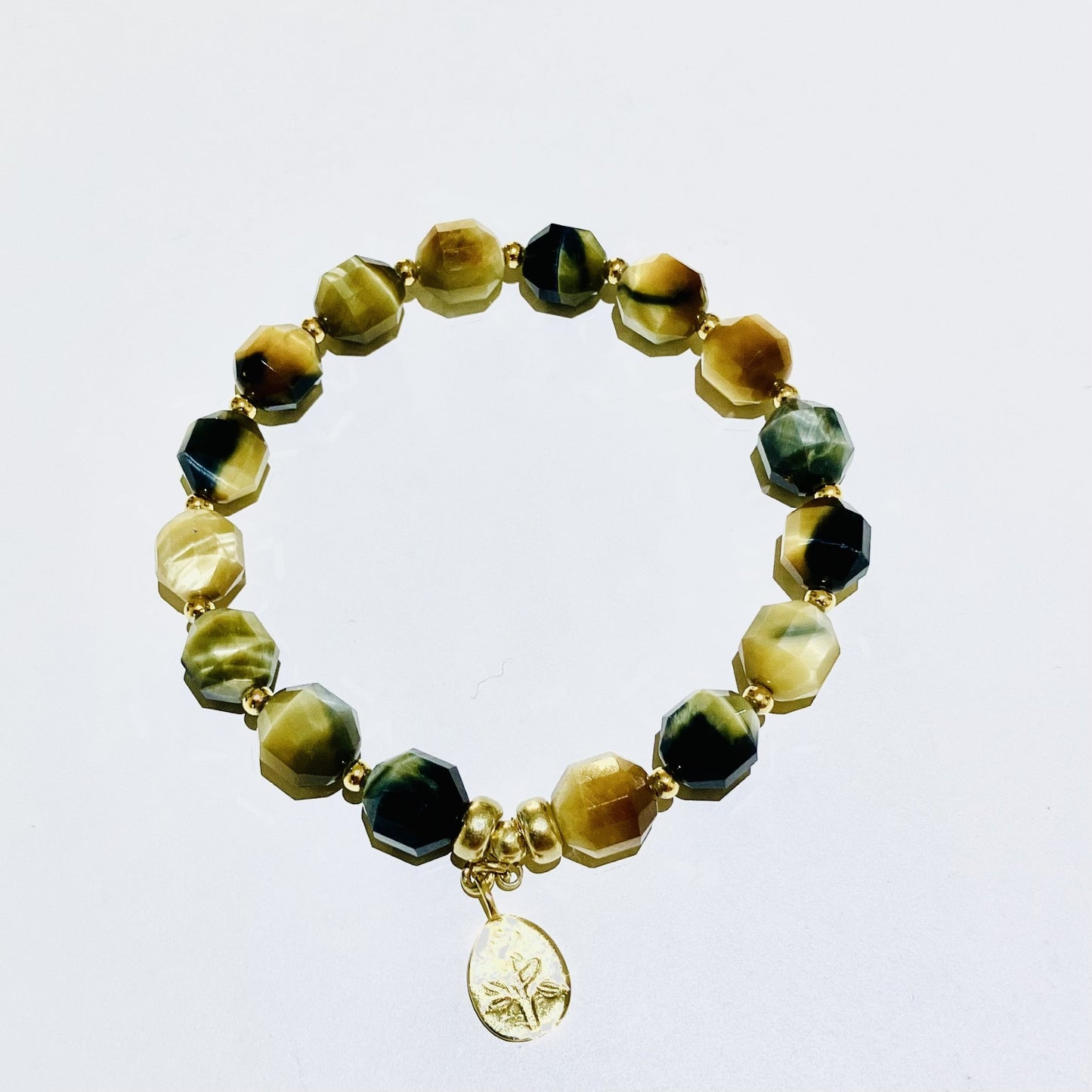 Tiger Eye facet gold (18-19cm) (19)