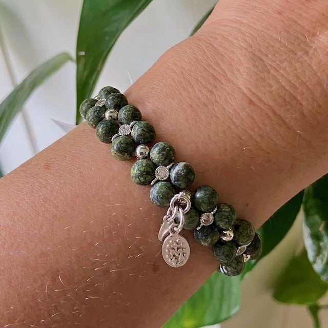 Serpentine Bracelet 925 sterling silver (16,5-17,5cm)    (65)